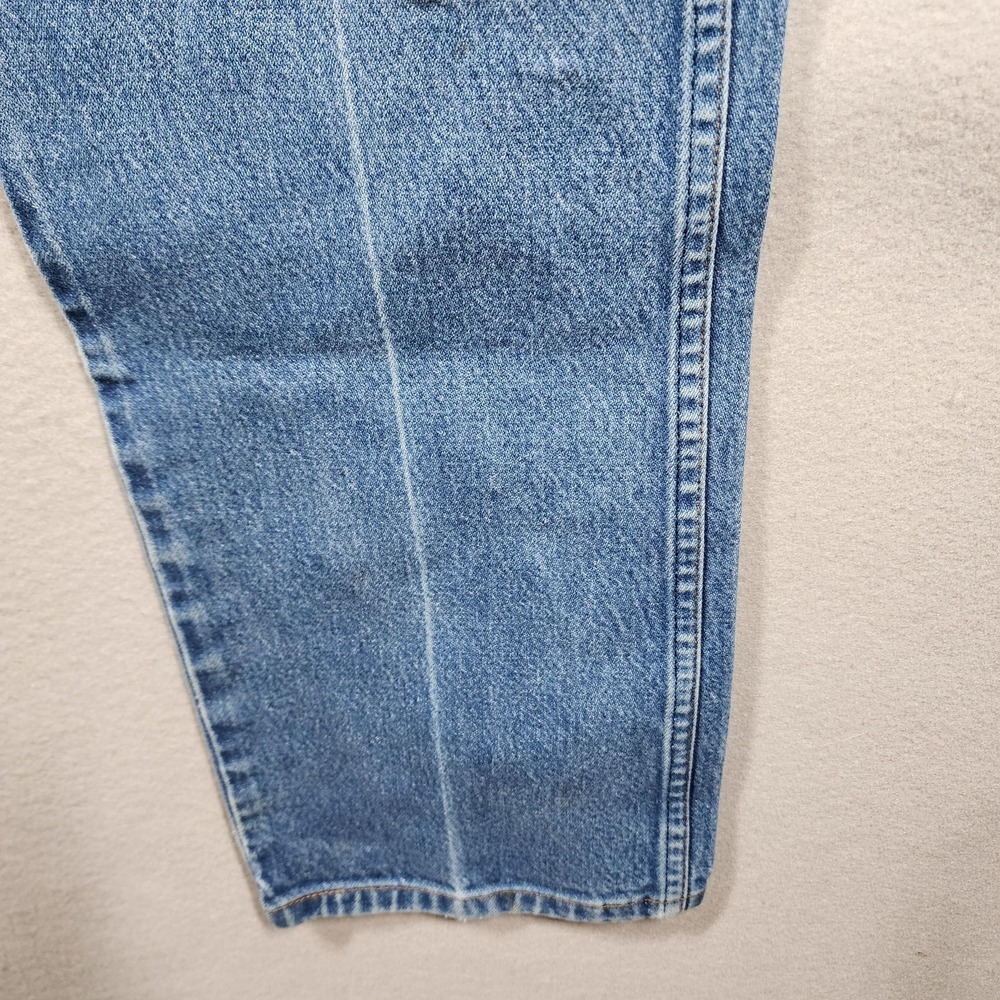 Vintage Wrangler Men's Jeans 36×32 Distressed Light Wash Frayed‎ Hem Wear - Picture 15 of 16